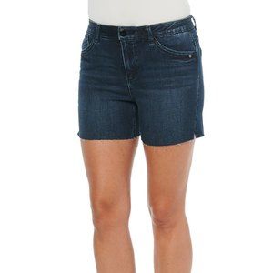 Wit & Wisdom Ab-Solution High Waist Raw Hem Denim Shorts - 12